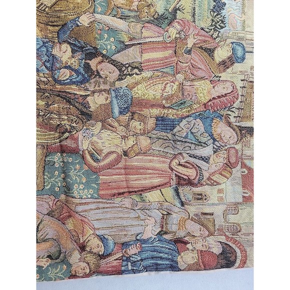 Goblys Made in France French Medieval Town Tapestry Cushion Cover 17.5" x 18.5" - Picture 6 of 9